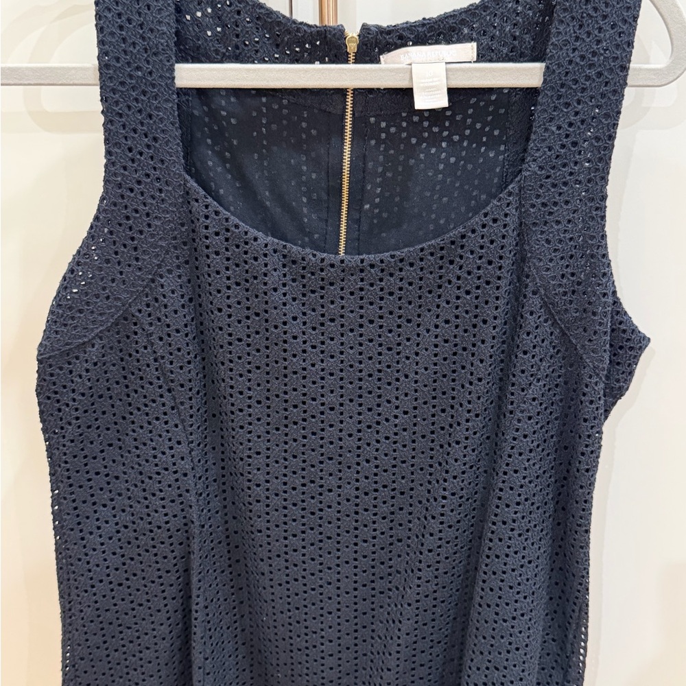 Banana Republic Black Eyelet Dress